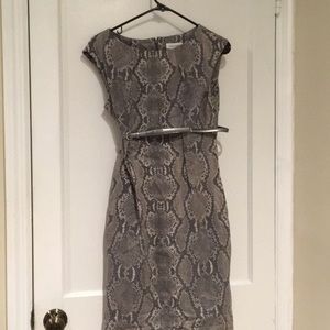 Gray snake print Calvin Klein dress